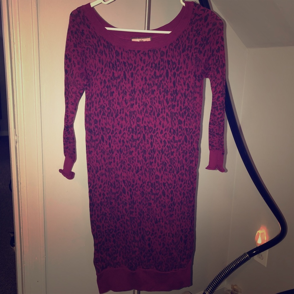 Cheetah sweater dress